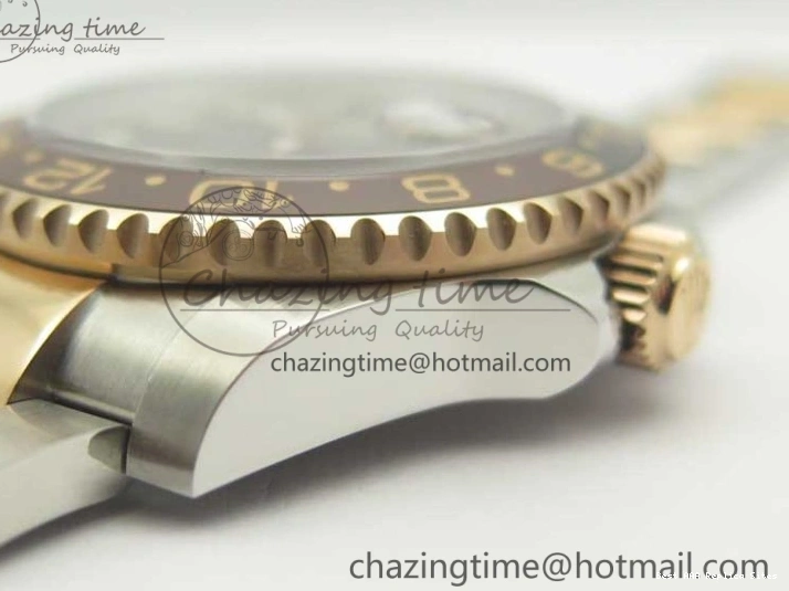 AAA Replica Watches Best Black Resilient BP RG GMT-Master RG Bezel Brown Black II on 126711CHNR SS Bracelet 3365 Dial Edition Ceramic SS 0118